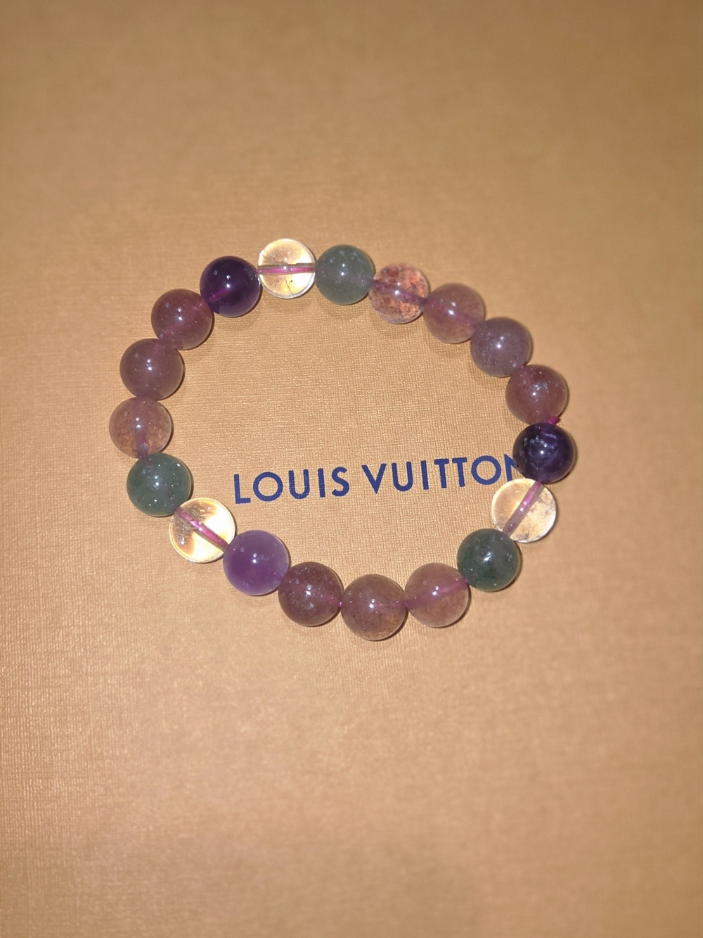 Natural Mixed Crystal Stretch Beaded Bracelet | Amethyst, Strawberry Quartz, Cit